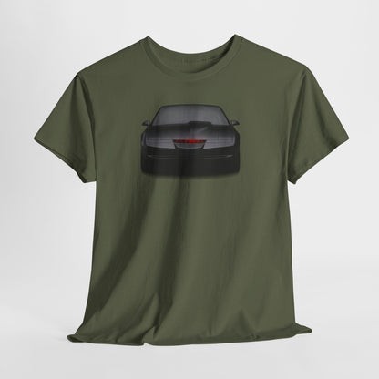 KITT-Inspired Retro Sports Car Tee — Front View Knight Rider Car Graphic Shirt