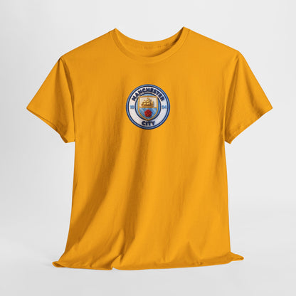 Manchester City Crest Unofficial 3D T-Shirt — Minimal Soccer Logo Tee