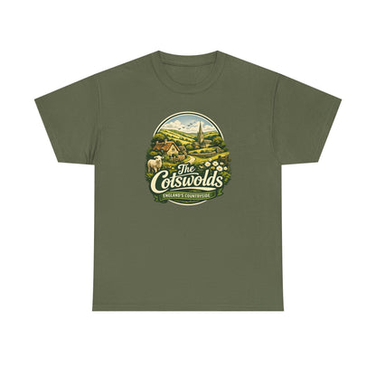 Cotswolds Vintage Landscape T‑Shirt — The Cotswolds Countryside Tee