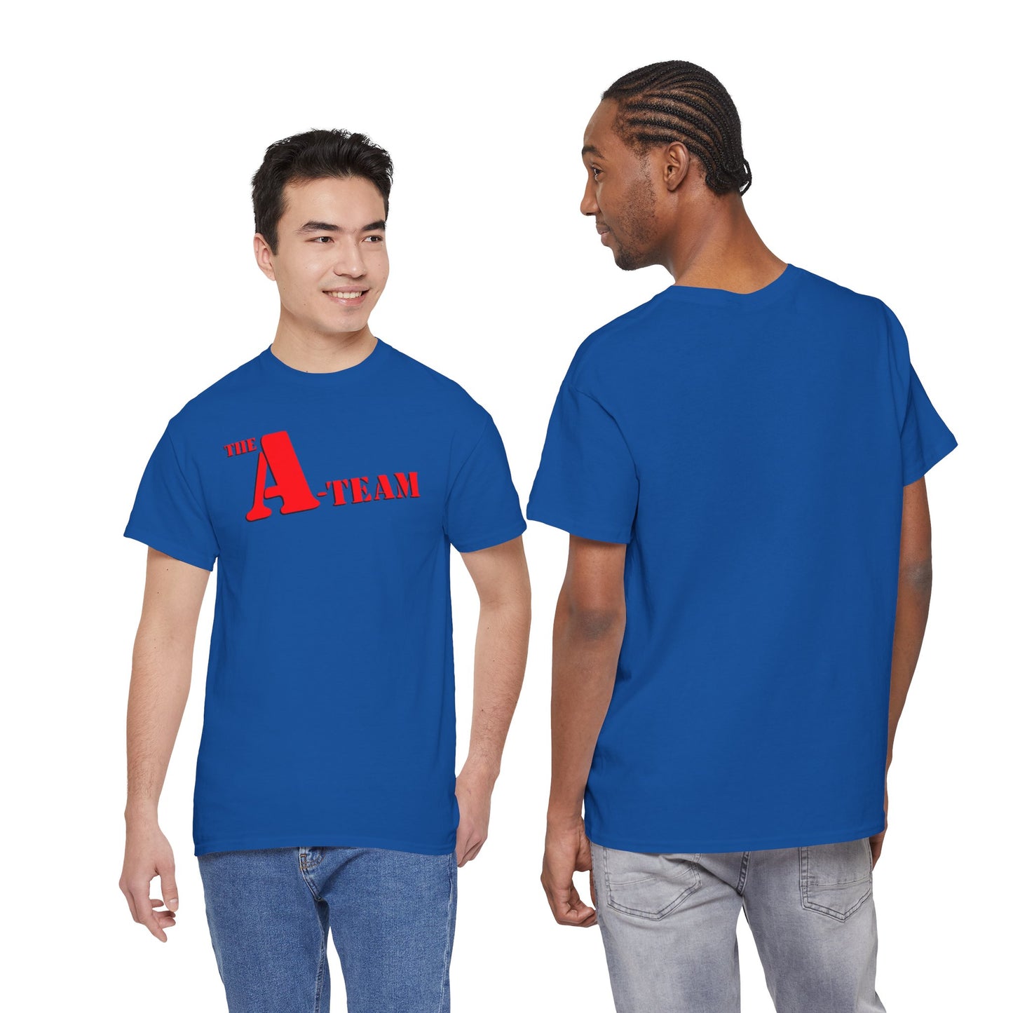 A-Team Graphic Tee — Retro Red Logo Vintage Crew T-Shirt