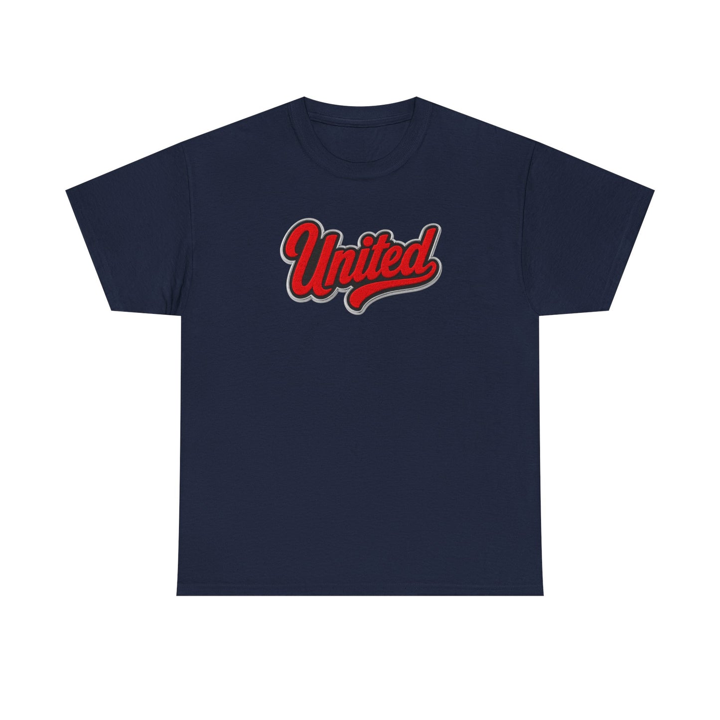 United Retro Script Tee — Vintage Red Logo T‑Shirt