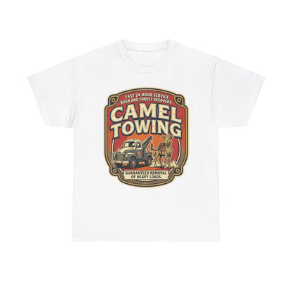 Camel Towing Tee — Vintage Desert Tow Truck Graphic T-Shirt