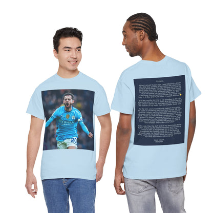 Bernardo Silva Tribute Tee – Inspirational Letter & Celebrating Goal Moment