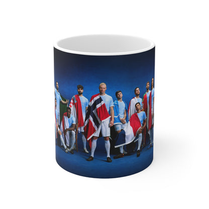 Manchester City 2026 World Cup Team Flags Mug — International Players Photo Ceramic Coffee Cup (11oz, 15oz)
