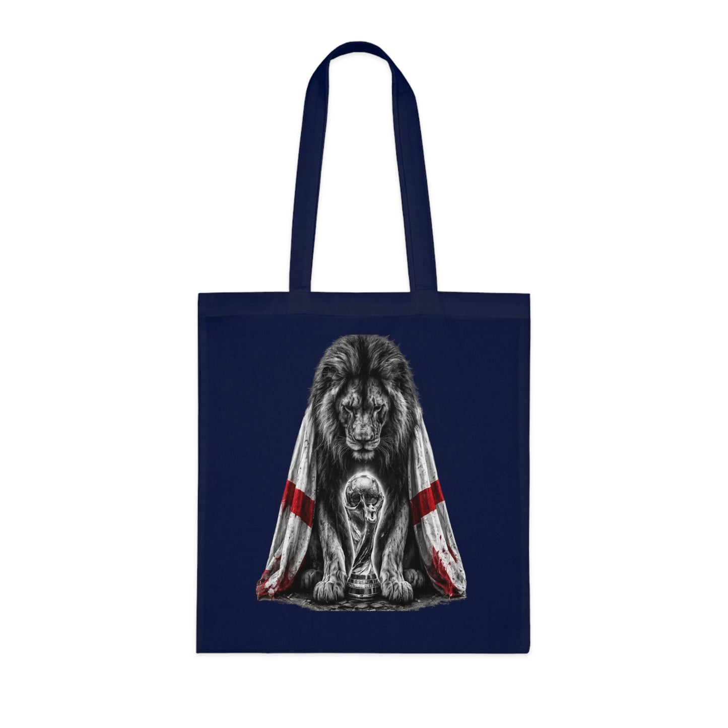 England Lion Tote Bag – Protective Lion Illustration Cotton Tote