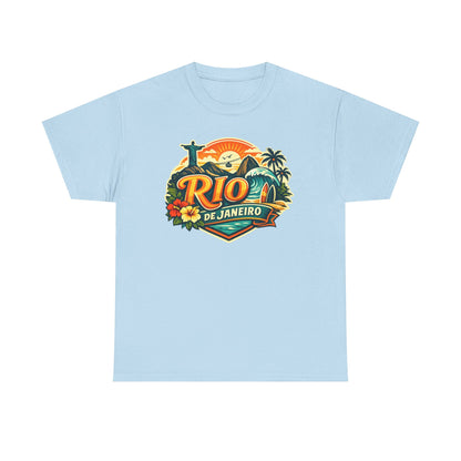 Rio de Janeiro Vintage Travel Tee – Tropical Sunset Beach T‑Shirt