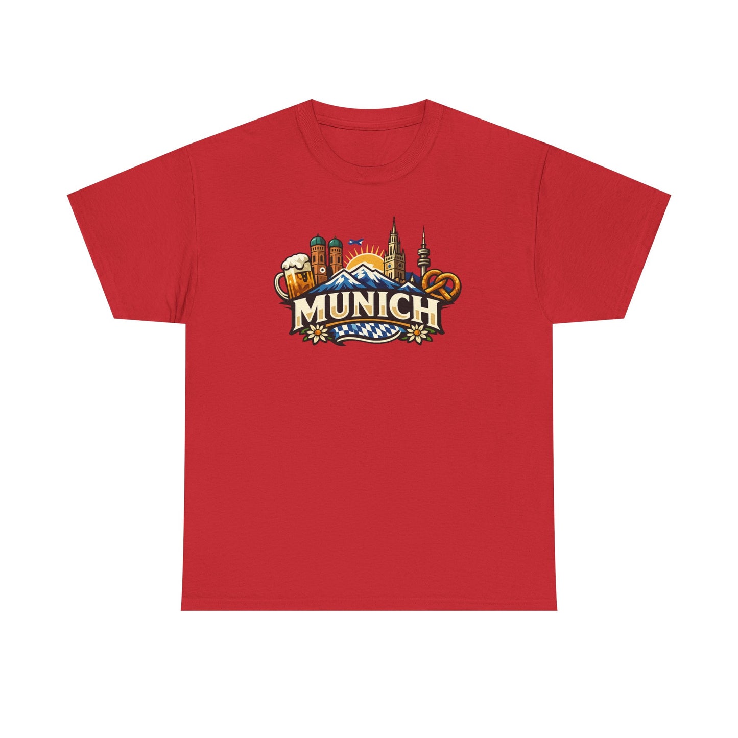 Munich Souvenir T‑Shirt — Oktoberfest Beer & Pretzel Graphic Tee
