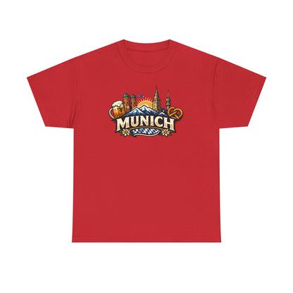 Munich Souvenir T‑Shirt — Oktoberfest Beer & Pretzel Graphic Tee