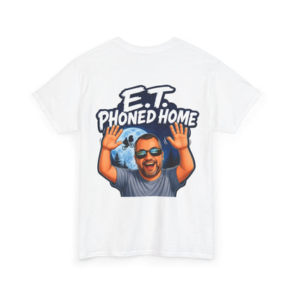 Graphic Tee — "E.T. Phoned Home" Smiling Guy Retro Design