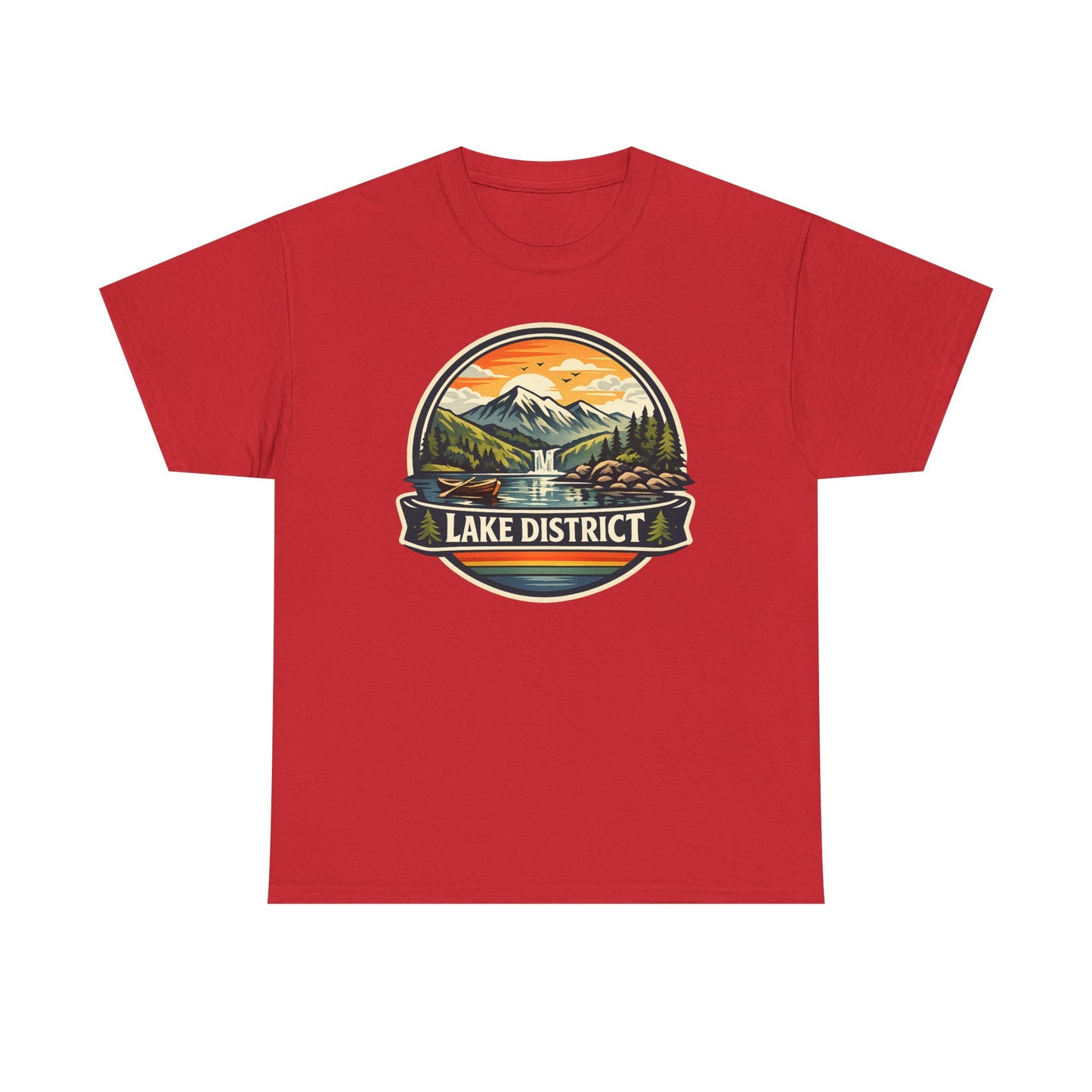 Lake District Graphic Tee — Scenic Mountain & Lake Camping Shirt
