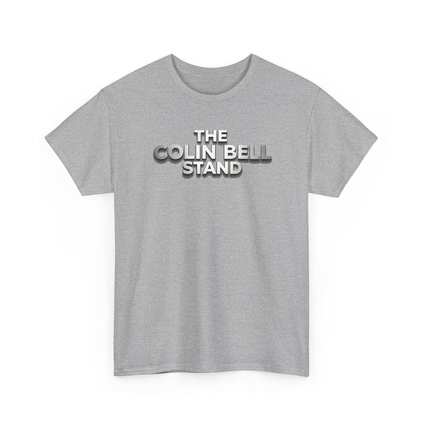 T-Shirt — “The Colin Bell Stand” Retro Chrome Text Tee