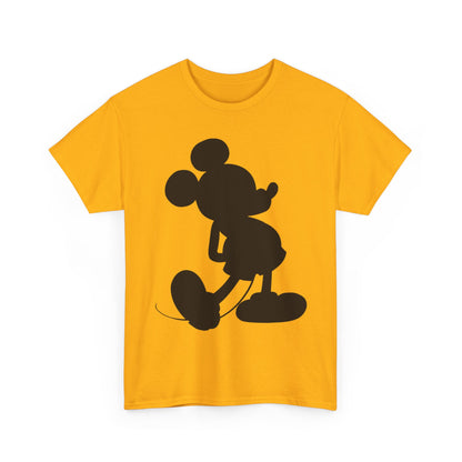 Mickey Mouse Silhouette Graphic Tee — Retro Cartoon Shadow T-Shirt