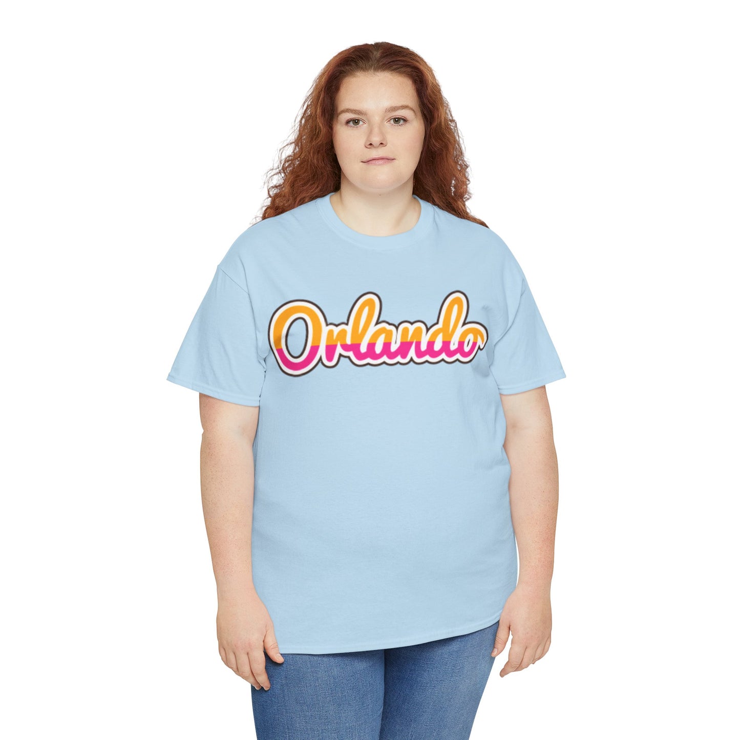 Orlando Retro Script Tee — Vintage Sunset City Souvenir Shirt