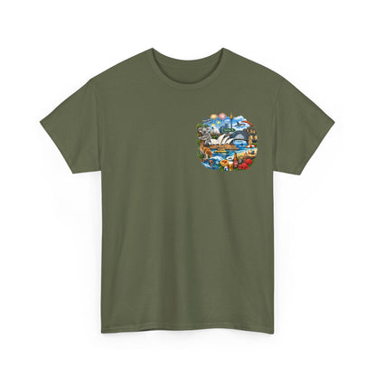 T-Shirt — Sydney Landmark Collage Tee (Opera House, Harbour Bridge, Koala & Beach Scene)