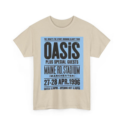 Oasis 1996 Maine Road Tour Poster T‑Shirt — Maine Rd. Stadium Concert Tee