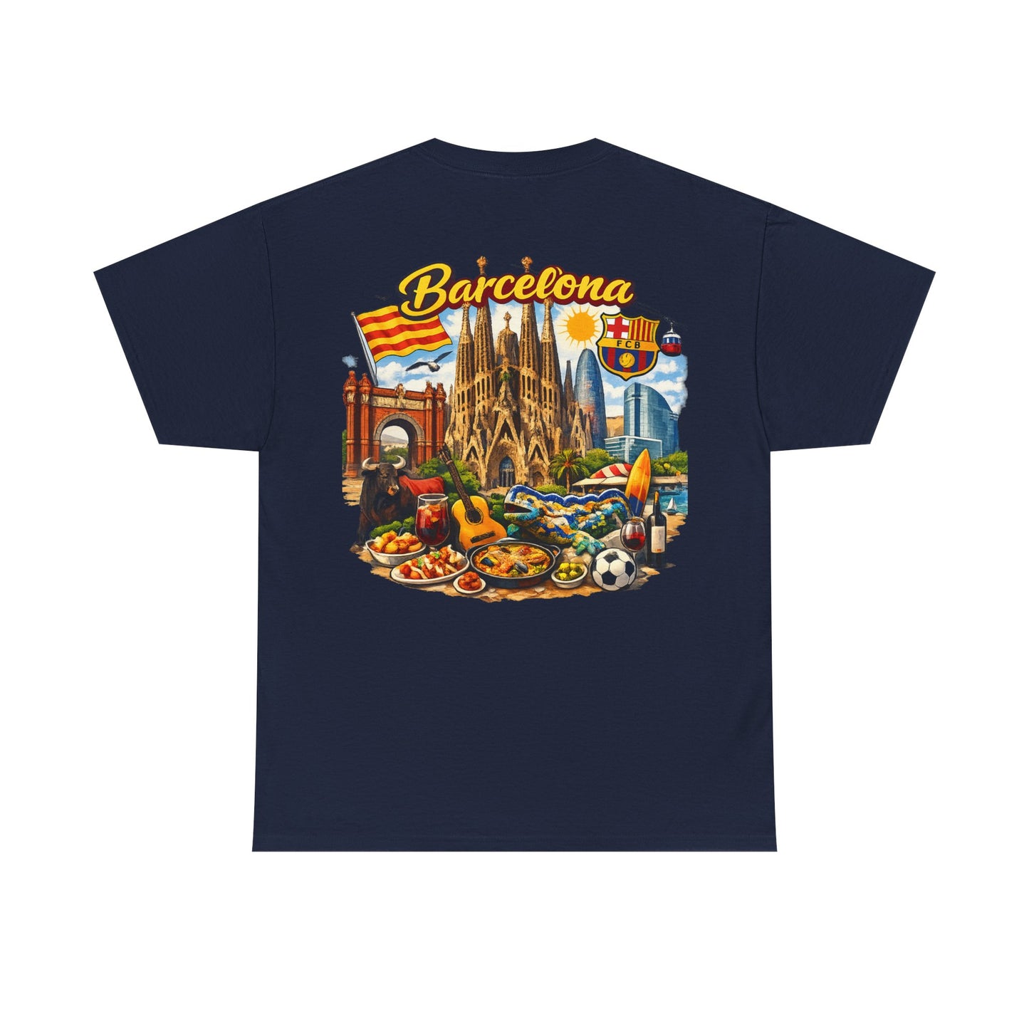 Barcelona Souvenir T‑Shirt — Vintage City Collage Tee
