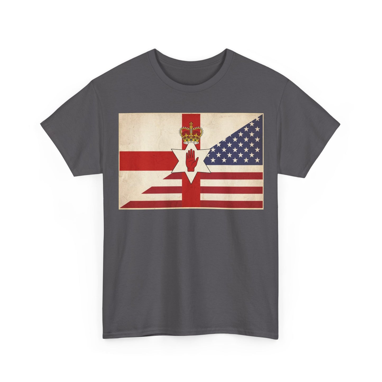 Northern Ireland + American Flag Tee — Vintage Graphic Shirt