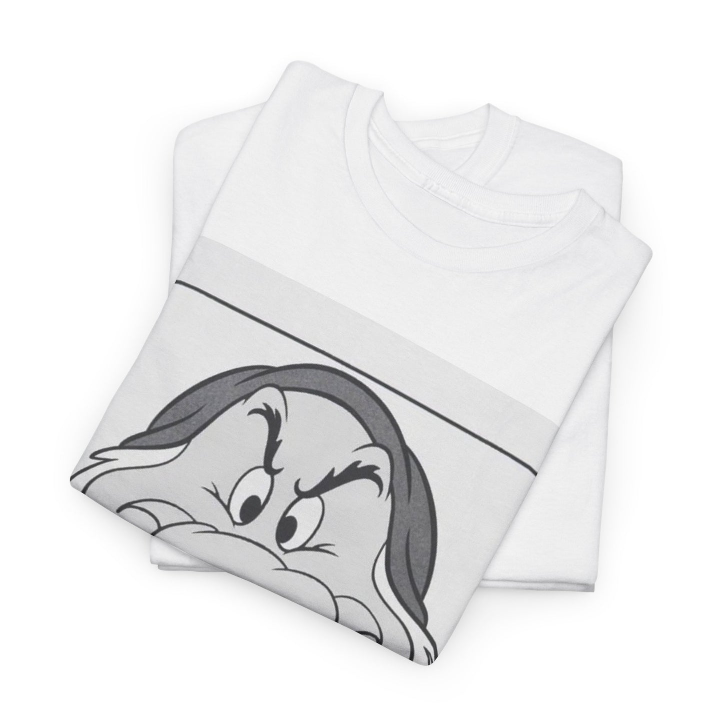 Grumpy Dwarf Graphic Tee — Vintage Cartoon Face "GRUMPY" Shirt