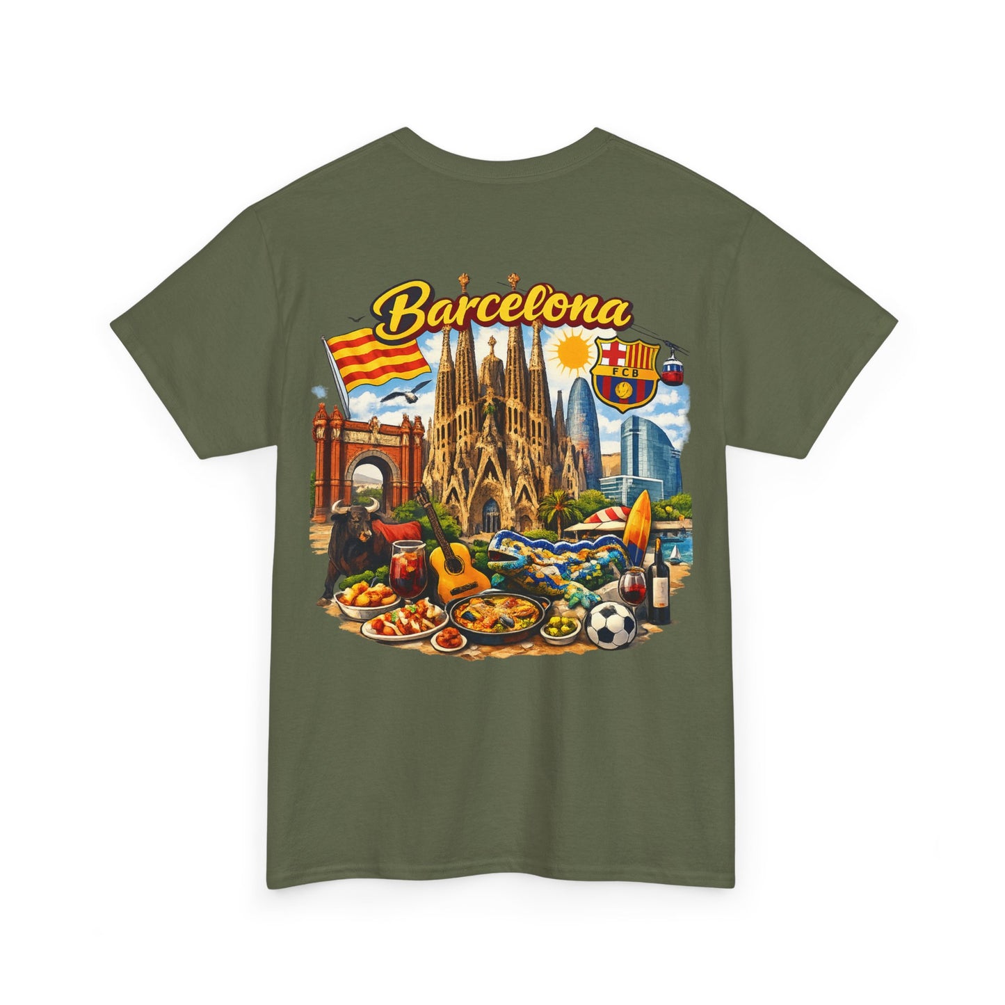 Barcelona Souvenir T‑Shirt — Vintage City Collage Tee