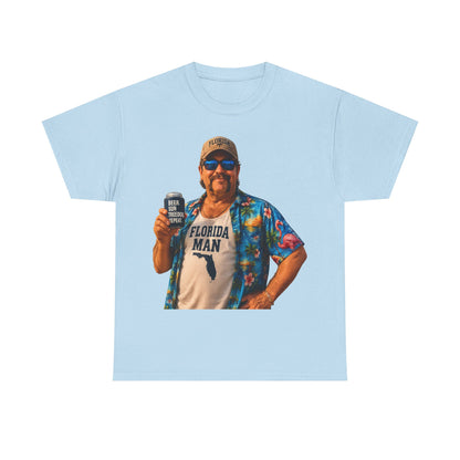 Florida Man Graphic Tee — Funny Vacation Shirt with Hawaiian Shirt Design