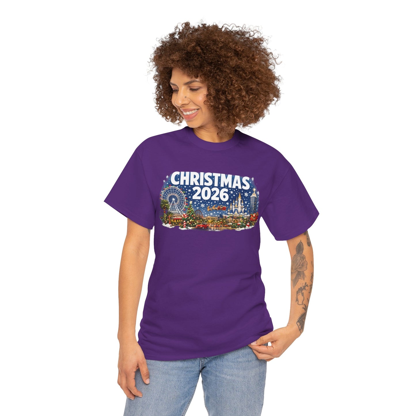 Christmas 2026 Holiday Tee — Festive Winter Village Graphic T-Shirt