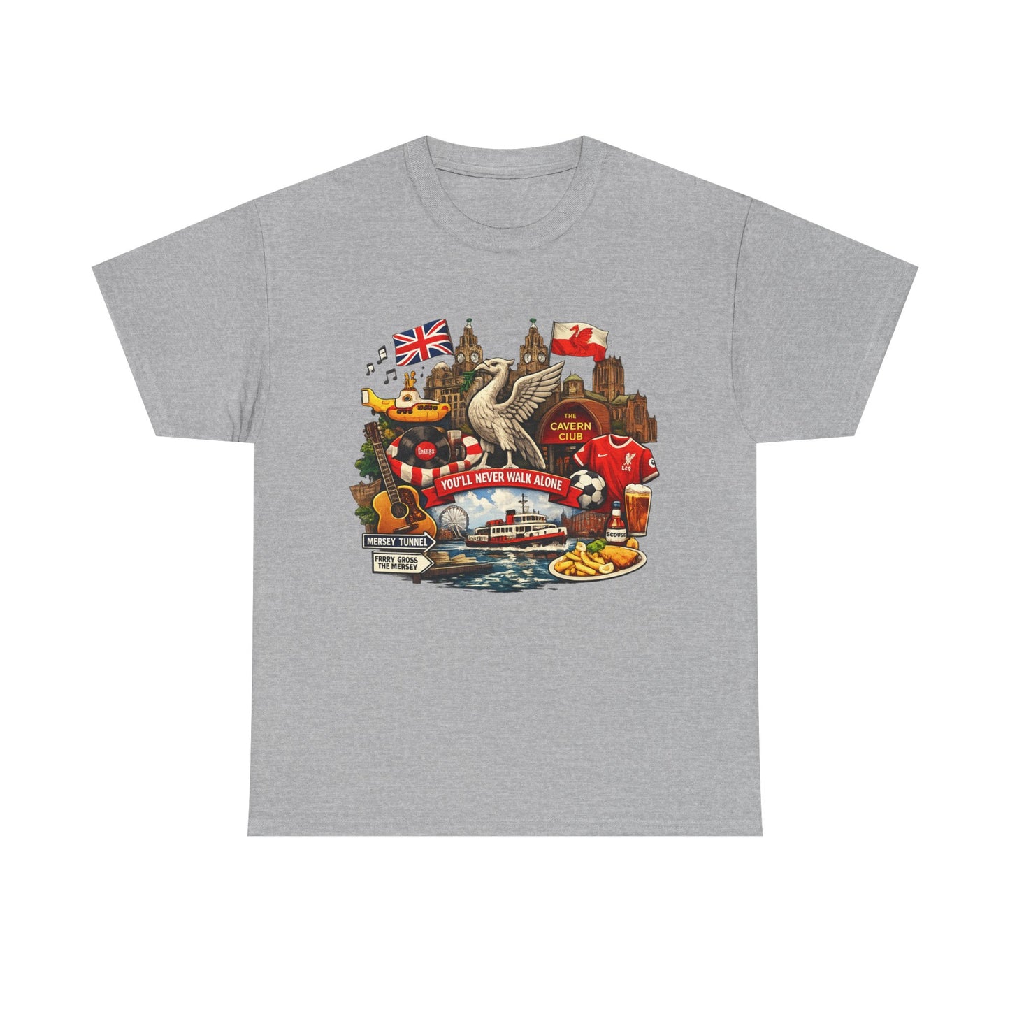 Liverpool Landmarks & You'll Never Walk Alone T-Shirt