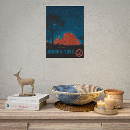 Joshua Tree Night Sky Poster - Rolled Art Print