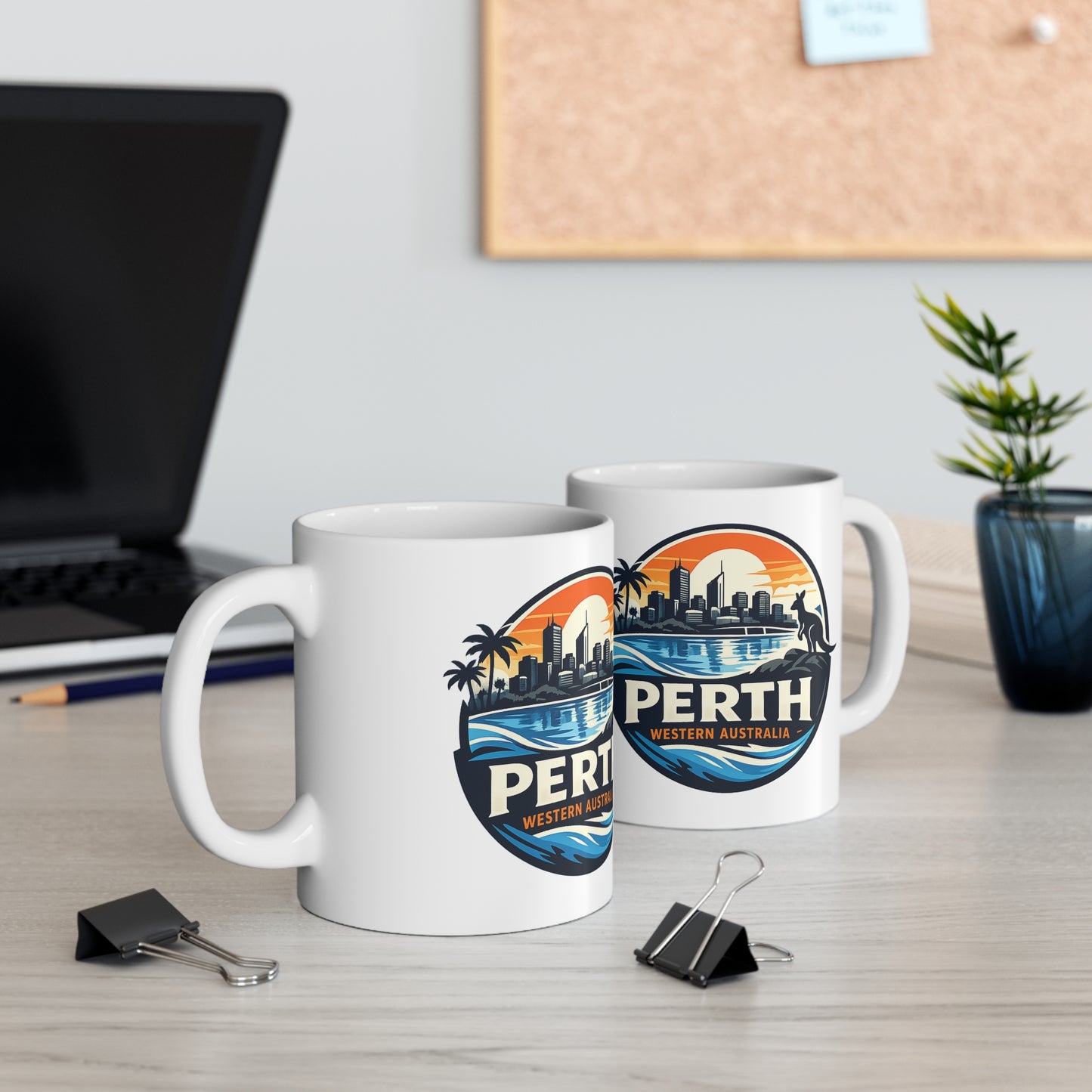 Perth Skyline Ceramic Mug — Western Australia Souvenir Coffee Cup (11oz & 15oz)