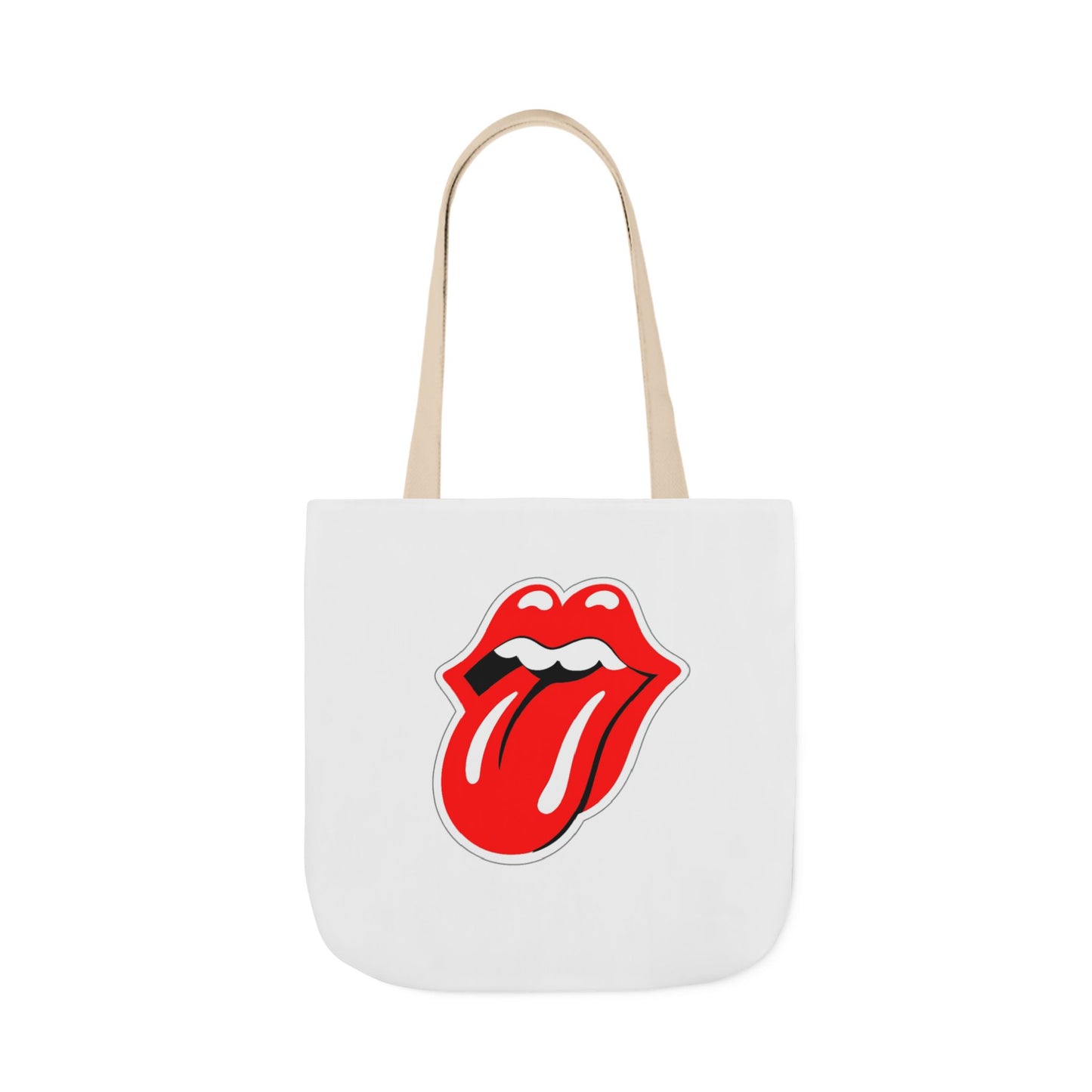 Rock & Roll Tongue Canvas Tote Bag — Retro Lip Graphic