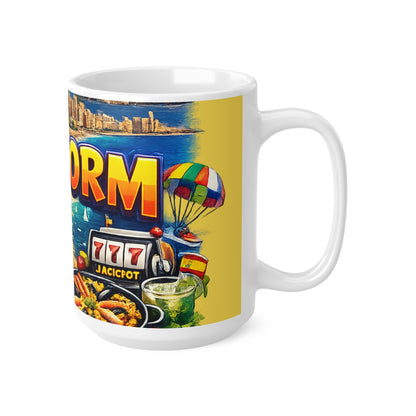 Benidorm Travel Coffee Mug — Retro Cityscape 11oz & 15oz Ceramic Cup