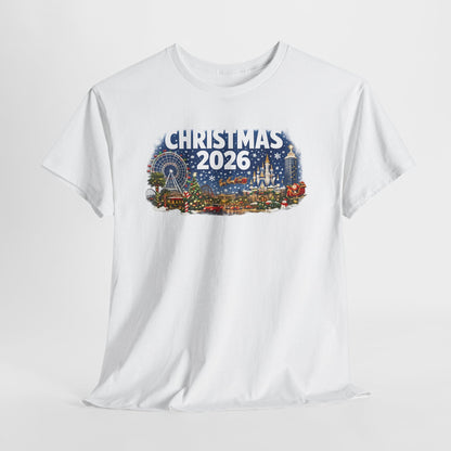 Christmas 2026 Holiday Tee — Festive Winter Village Graphic T-Shirt