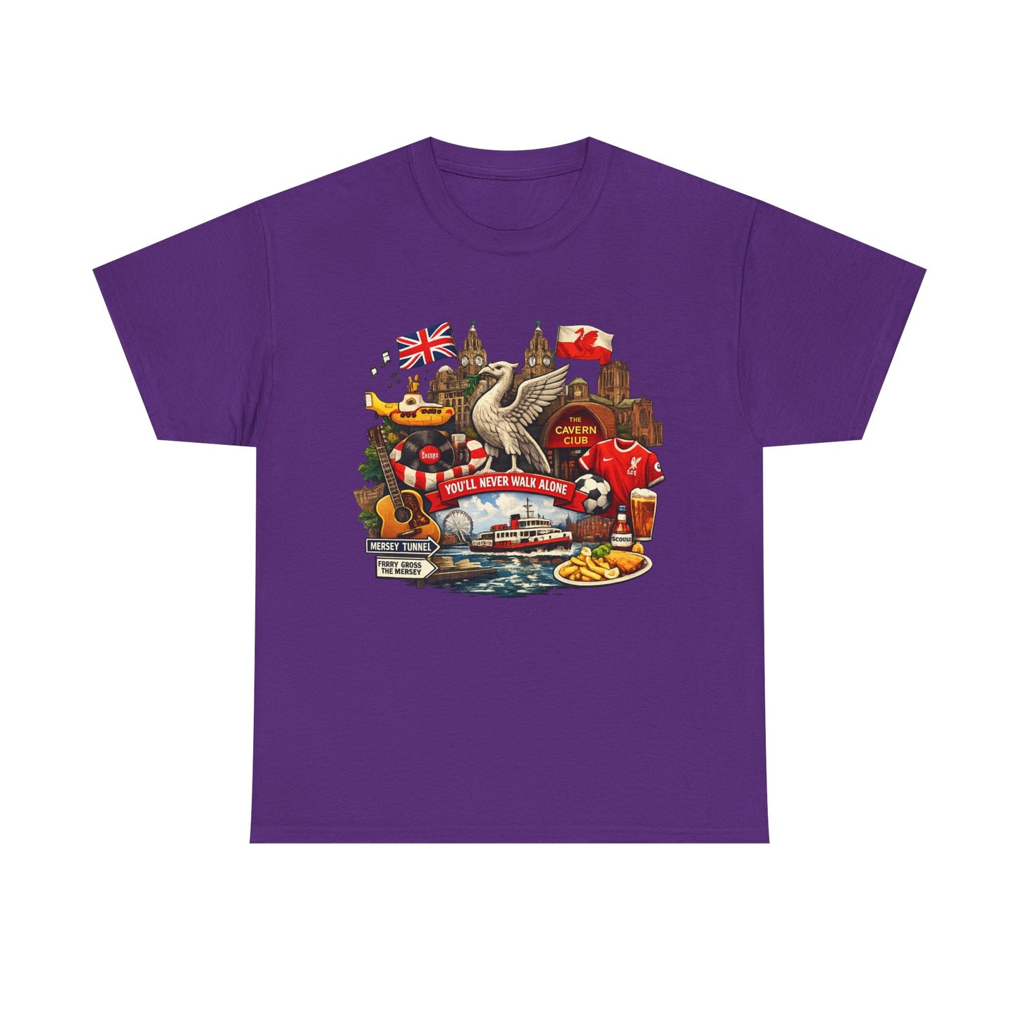 Liverpool Landmarks & You'll Never Walk Alone T-Shirt