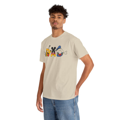 Disney Dad Character Graphic Tee — Playful Colorful Character Icons T-Shirt