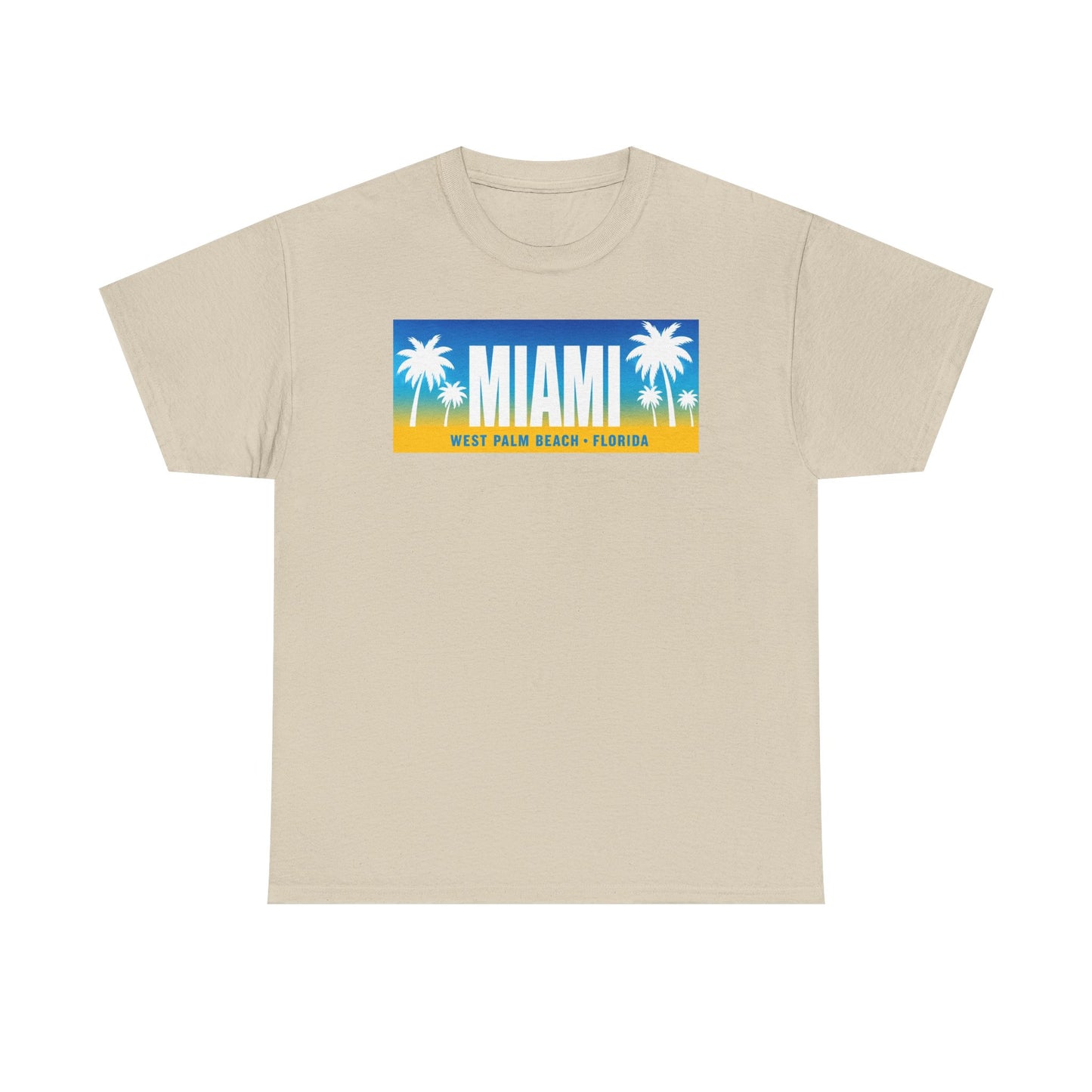 Miami West Palm Beach Vintage Tee — "MIAMI" Beach Palm Trees T‑Shirt