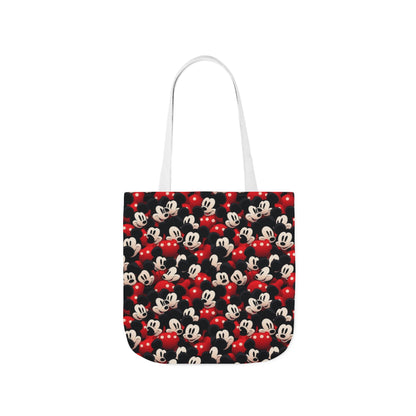 Mickey Mouse Canvas Tote — Retro Cartoon Character Allover Print