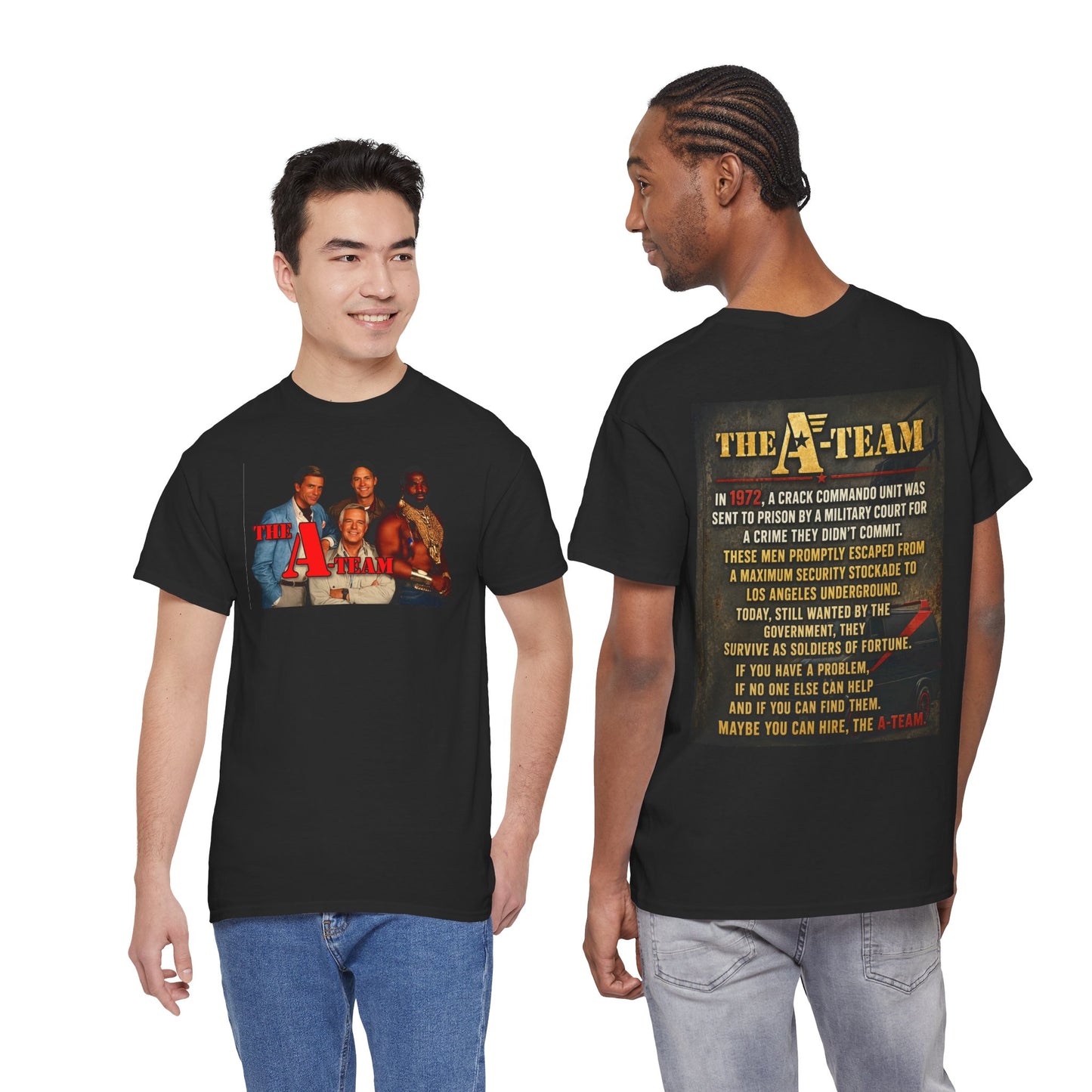 A-Team Graphic Tee — Retro TV Series Logo & Character Poster T-Shirt