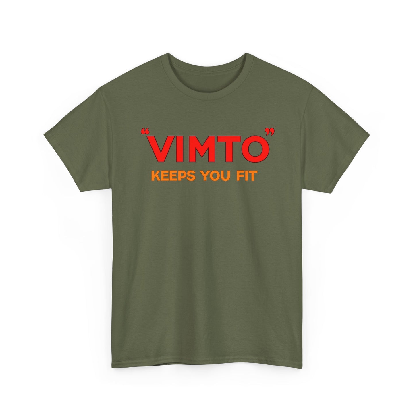 VIMTO "Keeps You Fit" Graphic Tee — Retro Beverage Logo T-Shirt