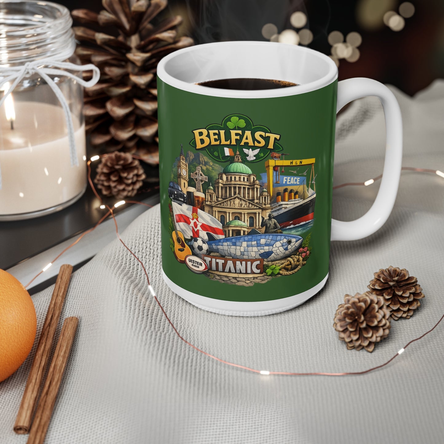 Belfast Landmark Coffee Mug — Titanic, City Sights & Irish Icons (11oz/15oz)