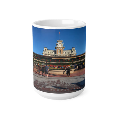 Magic Kingdom Theme Park Entrance Photo Mug — Scenic 11oz/15oz Ceramic Coffee Cup