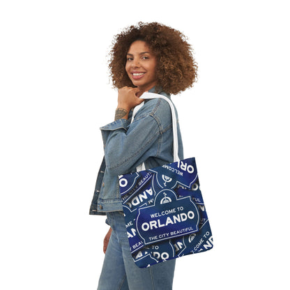 Orlando Welcome Sign Canvas Tote