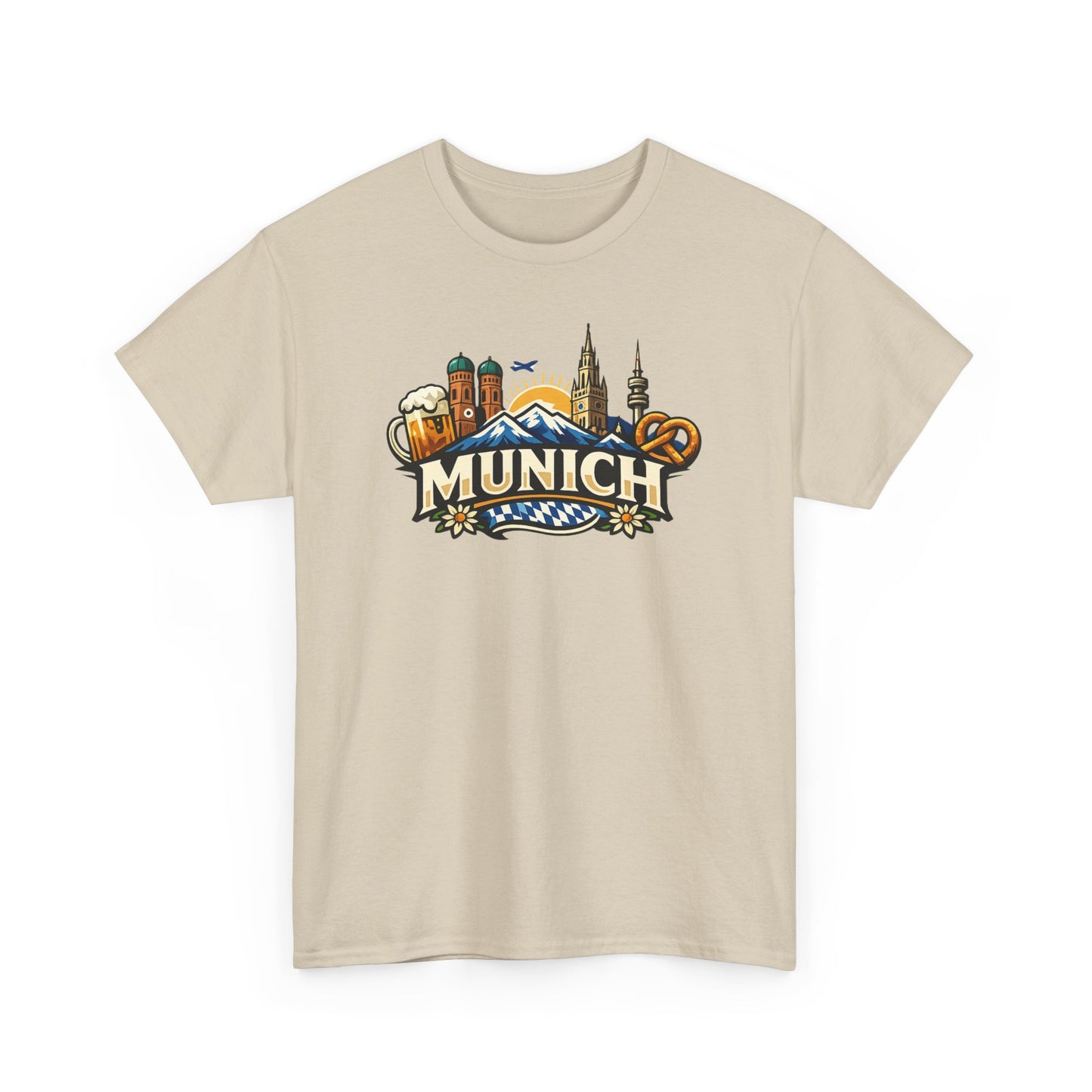 Munich Souvenir T‑Shirt — Oktoberfest Beer & Pretzel Graphic Tee