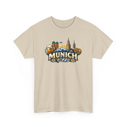 Munich Souvenir T‑Shirt — Oktoberfest Beer & Pretzel Graphic Tee