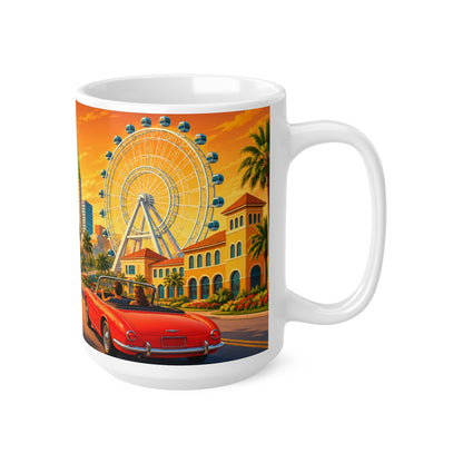 Orlando Florida Retro Sunset Mug — Vintage Theme Park Coffee Cup