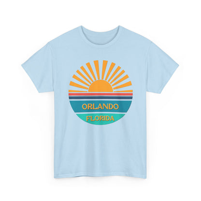 Orlando Florida Sunset T-Shirt – Retro Sunburst Vacation Tee