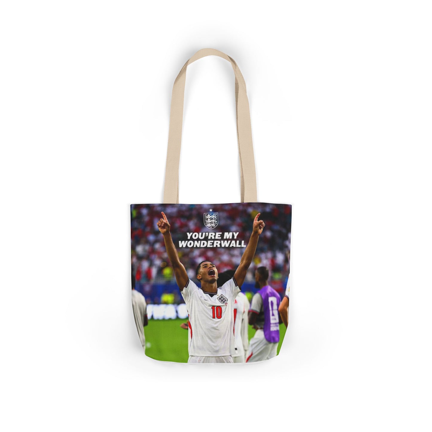 Jude Bellingham England Celebration Tote Bag – "You’re My Wonderwall" England Fan Canvas Tote