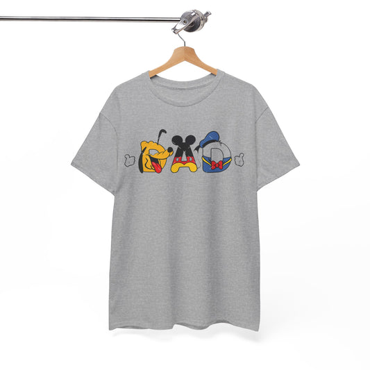 Disney Dad Character Graphic Tee — Playful Colorful Character Icons T-Shirt
