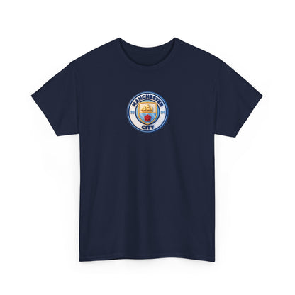 Manchester City Crest Unofficial 3D T-Shirt — Minimal Soccer Logo Tee