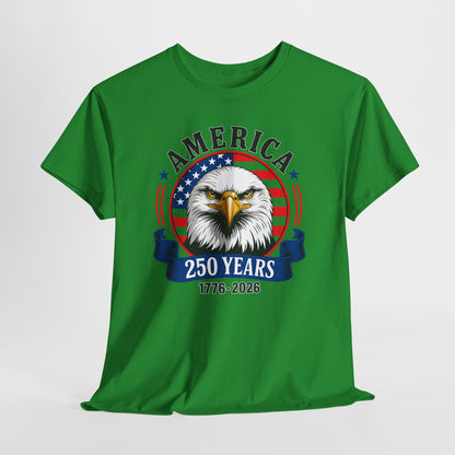 America 250 Years T-Shirt – Bald Eagle 1776–2026 Patriotic Tee