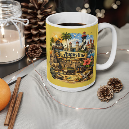 St. Augustine Florida Souvenir Mug — Vintage Coastal Travel Coffee Cup (11oz/15oz)