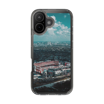 Tampa Bay Raymond James Stadium Clear Phone Case — Aerial City Stadium Design